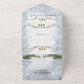 Invitation Tout En Un White Winter Celebration All in One Wedding Invita (Dehors)