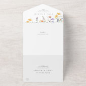 Invitation Tout En Un Wildflower Wedding (Dehors)