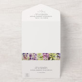 Invitation Tout En Un Wisteria Romantic Garden Party Mariage bleu violet (Dehors)