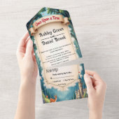 Invitation Tout En Un Woodland Enchanted Forest Castle Fairytale Mariage (Déchirure)