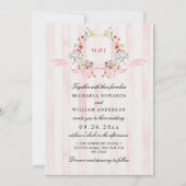 Invitation Tout en une aquarelle Régence Crest QR Mariage (Devant)