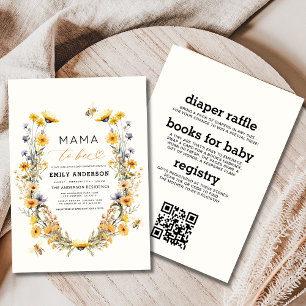 Invitation Tout en une maman pour être Baby shower Fleur sauv
