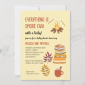 Invitation Tout est plus amusant Baby shower de feu de camp (Devant)