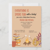 Invitation Tout est plus amusant Baby shower de feu de camp (Devant)