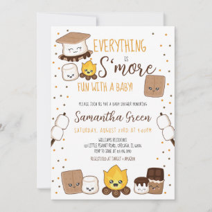 Invitation Tout est S'more Fun Baby shower