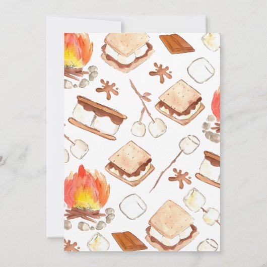 Invitation Tout est S'more Fun Baby shower (Dos)