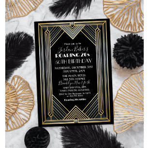 Invitation TOUT ÉVÉNEMENT - Années Folles 20s 1920s Soirée Ar
