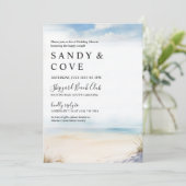Invitation TOUT ÉVÉNEMENT Aquarelle de plage minimale (Debout devant)
