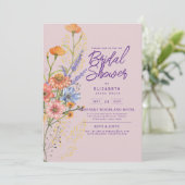 Invitation TOUT ÉVÉNEMENT Boho Fête de Jardin aux Fleurs Sauv (Debout devant)