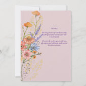 Invitation TOUT ÉVÉNEMENT Boho Fête de Jardin aux Fleurs Sauv (Dos)