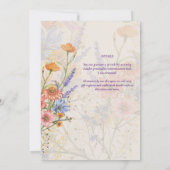 Invitation TOUT ÉVÉNEMENT Boho Wildflowers Garden Party (Dos)