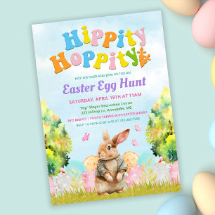 Invitation Tout événement - Lapin Anniversaire Baby Shower Œu
