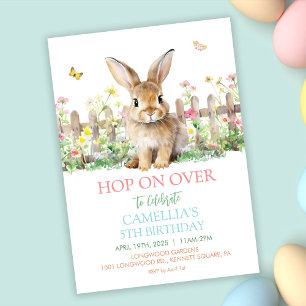 Invitation Tout événement - Lapin Anniversaire Baby Shower Œu