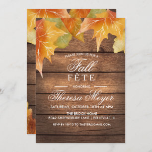 Invitation TOUT ÉVÉNEMENT - l'automne rustique d'automne