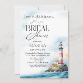 Invitation TOUT ÉVÉNEMENT Phare Aquarelle Nautique (Devant)