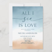 Invitation Tout I Mer Est Amoureux Ocean Beach Fête des marié (Devant)