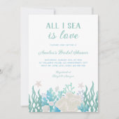 Invitation Tout I Mer Est Love Plage Fête des mariées Océan (Devant)