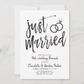 Invitation Tout juste mariés, texte pour brunch après mariage (Devant)