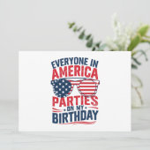 Invitation Tout Le Monde En Amérique Fête À Mon Anniversaire (Debout devant)