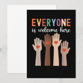 Invitation Tout Le Monde Est Le Bienvenu Ici Enseignant Idaho (Devant / Derrière)