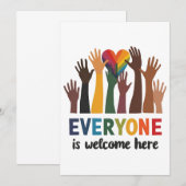 Invitation Tout Le Monde Est Le Bienvenu Ici Enseignant Idaho (Devant / Derrière)