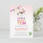 Invitation Tout Loama Amusant Mama Baby Fiesta Cactus Filles  (Debout devant)