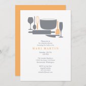 Invitation Tout mais l'invitation de Fête de la mariée (Devant / Derrière)