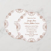 Invitation Tout Motif de style mandala au henné couleur (Devant / Derrière)