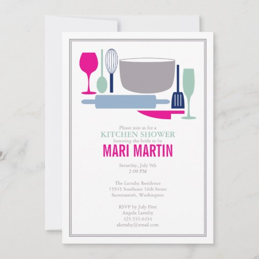 Invitation Tout sauf l'invitation à la douche nuptiale (Devant)