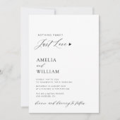 Invitation tout simple en un seul mariage de code QR (Devant)