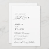 Invitation tout simple en un seul mariage de code QR (Devant / Derrière)