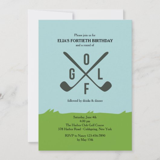Invitation Tout sur l'invitation au golf (Devant)