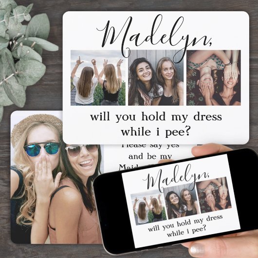 Invitation Tout texte Drôle Maid of Honor / Bridesmaid Propos