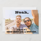 Invitation Tout Texte Groomsmen / Meilleur Homme Proposition  (Devant)