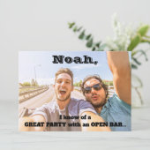 Invitation Tout Texte Groomsmen / Meilleur Homme Proposition  (Debout devant)