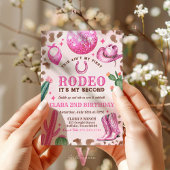 Invitation TOUTE AGE RODEO Cowgirl rose Anniversaire Invitati