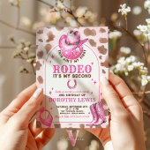 Invitation TOUTE AGE RODEO Cowgirl rose Anniversaire Invitati