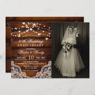 Invitation TOUTE ANNÉE - Mariage Anniversaire Photo Invitatio