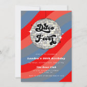 Invitation Toute année Retro Disco Ball Anniversaire Invitati (Devant)