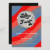 Invitation Toute année Retro Disco Ball Anniversaire Invitati (Devant / Derrière)