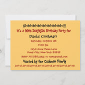 Invitation Toute année SURPRISE Anniversaire Modèle V02A (Dos)