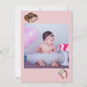 Invitation Toute année western cowgirl photo anniversaire (Dos)