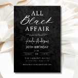 Invitation Toute Black Affair Anniversaire Fête Moderne Éléga<br><div class="desc">Célébrez en style avec cette All Black Affair Birthday Party Modern Elegant Invitation, la façon parfaite d'annoncer une soirée inoubliable. Ce design élégant et sophistiqué présente un arrière - plan noir frappant aux accents minimalistes pour une touche de classe. Customisez-le avec les détails de votre événement pour donner le ton...</div>