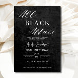 Invitation Toute Black Affair Anniversaire Fête Moderne Éléga<br><div class="desc">Célébrez en style avec cette All Black Affair Birthday Party Modern Elegant Invitation, la façon parfaite d'annoncer une soirée inoubliable. Ce design élégant et sophistiqué présente un arrière - plan noir frappant aux accents minimalistes pour une touche de classe. Customisez-le avec les détails de votre événement pour donner le ton...</div>