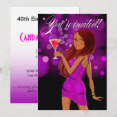 Invitation Toute célébration de parti dans un but quelconque  (Devant / Derrière)