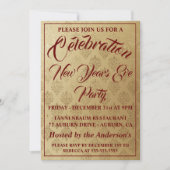 Invitation Toute Cette Parties scintillant Nouvel An (Devant)