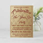 Invitation Toute Cette Parties scintillant Nouvel An (Debout devant)