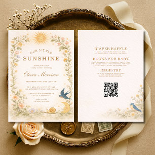 Invitation Toute en Un Notre Petite Fête de Bébé Sunshine