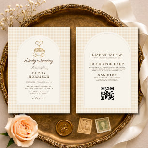 Invitation Toute en Une Bébé Brasse Café Baby Shower