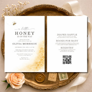 Invitation Toute en une Fête de Bébé Petite Abeille à Miel
